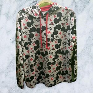 Disney Mickey Mouse Sweater Faces Red and Gray Apparel XL
